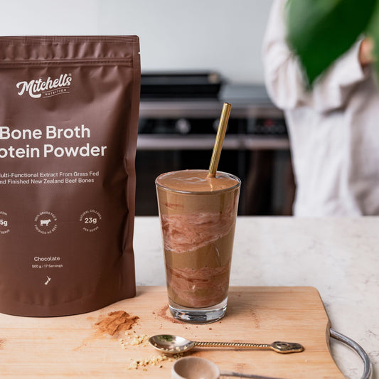 Mitchells Nutrition Bone Broth Protein Powder Chocolate 500g