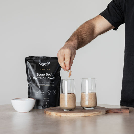 Mitchells Nutrition Bone Broth Protein Powder SPORT Chocolate 500g