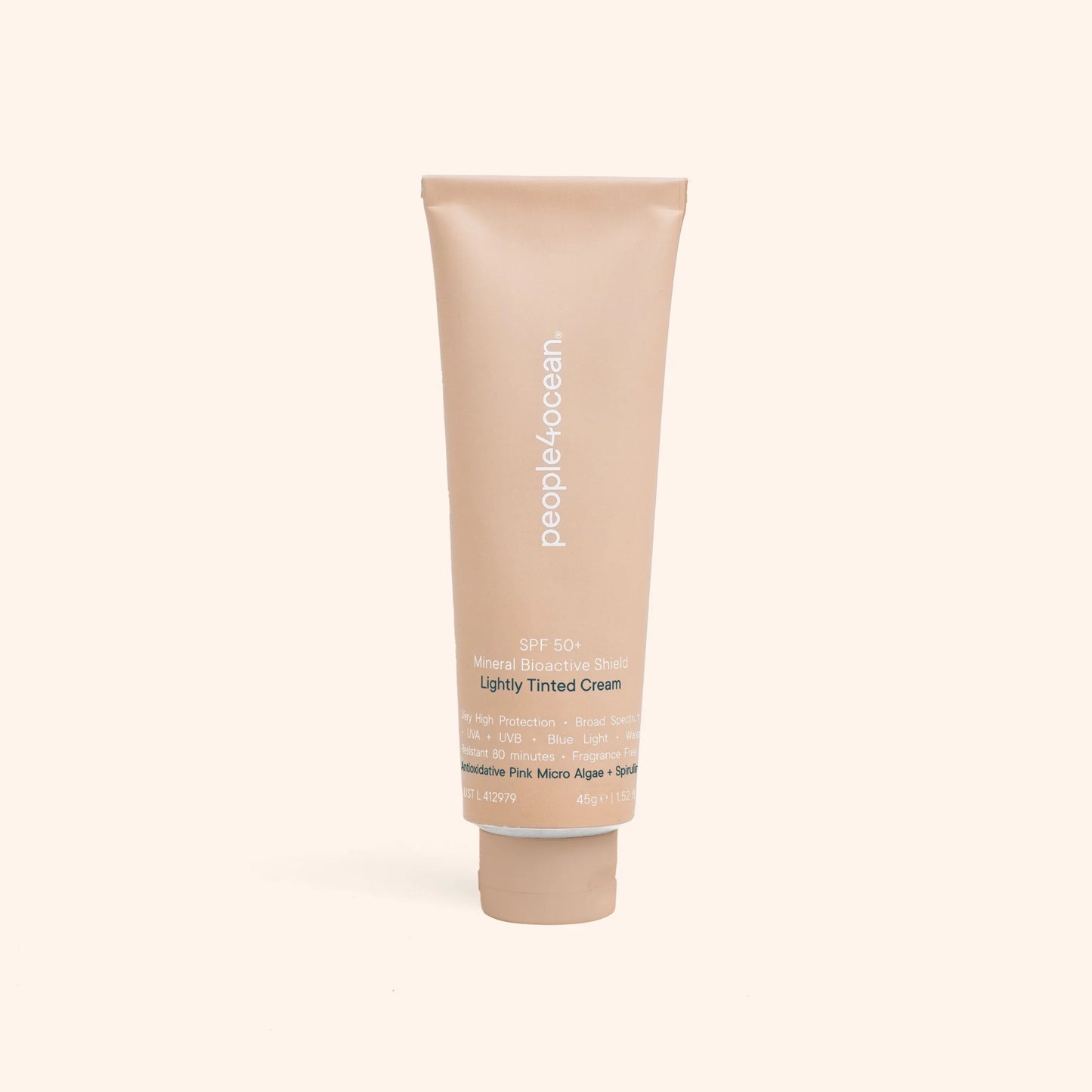 P4O SPF 50+ Mineral Bioactive Shield | Lightly Tinted Cream