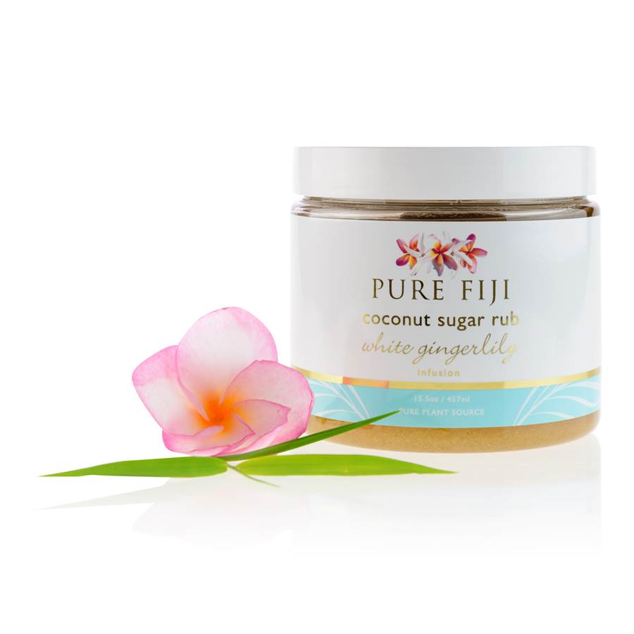 Pure Fiji Sugar Rub White Gingerlily 457ml