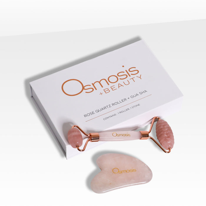 Osmosis Rose Quartz Roller & Gua Sha