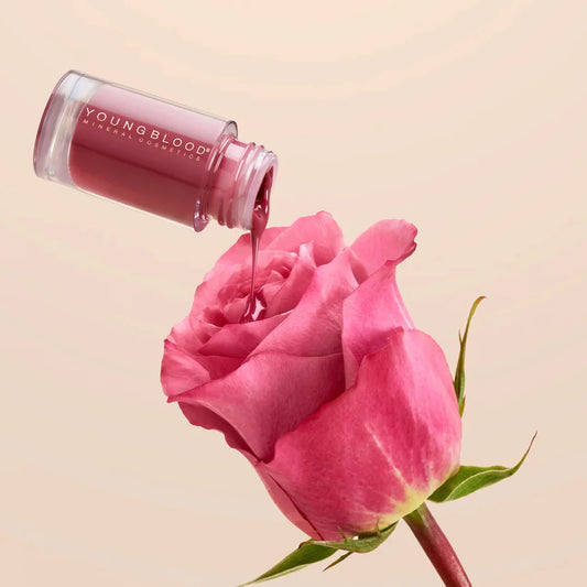 Young Blood Everglow Lip Oil - Wild Rose